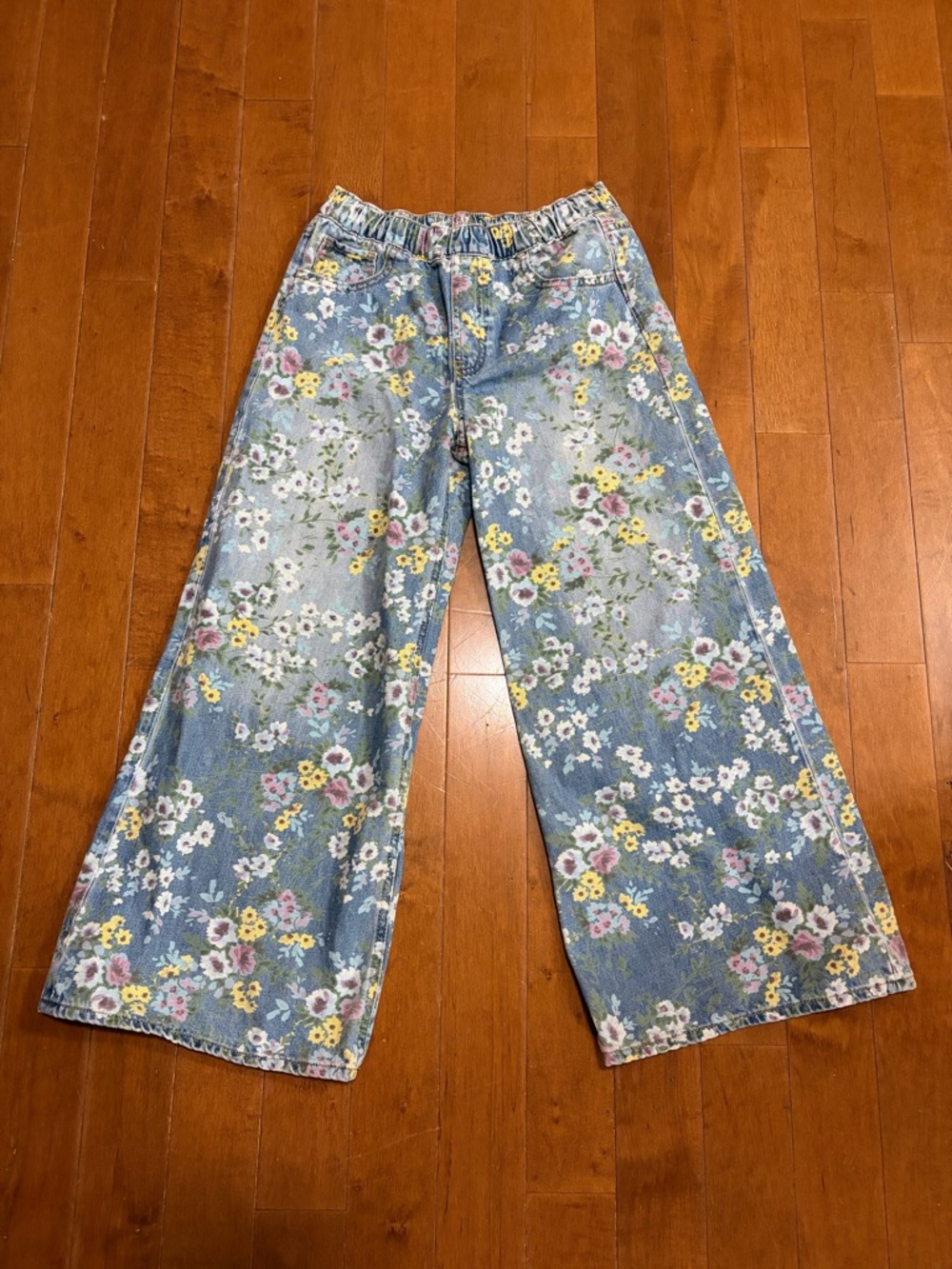 Gap Kids Size L (10-11) Floral Jeans